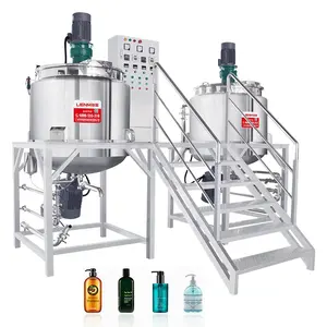 Stainless Steel Automatic Liquid Soap Detergent Hand Sanitizer Shampoo Shower Gel Mixing Tank Mixer Equipment Production Line