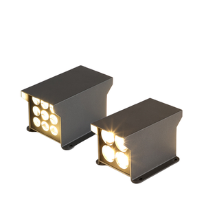 Luz de pared <span class=keywords><strong>LED</strong></span> cuadrada de 4W/16W/18W con doble cabezal para interiores y exteriores, foco IP65 para balcón, porche y jardín - Product Image 5