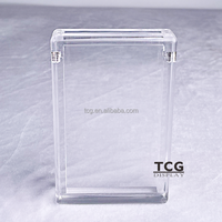 Boîtier en acrylique transparent de qualité supérieure TCG Wholesale P SA avec couvercle magnétique, épaisseur 8 mm, protection UV, pour présentation