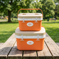 Glacière isotherme portable moderne 21L en PP avec porte-gobelets intégrés, étanche, design Mint Bunker, pour intérieur/extérieur, plage, maintien de la glace pendant 16 heures