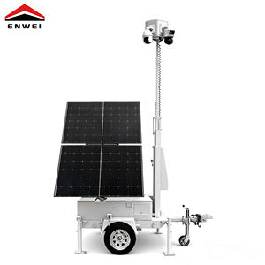 Remorque <span class=keywords><strong>de</strong></span> caméra <span class=keywords><strong>de</strong></span> surveillance mobile pour parking avec deux <span class=keywords><strong>panneaux</strong></span> <span class=keywords><strong>solaires</strong></span> <span class=keywords><strong>de</strong></span> 450W <span class=keywords><strong>à</strong></span> <span class=keywords><strong>vendre</strong></span> - Product Image 2