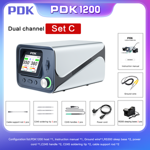 I2C PDK1200 300W ad alta potenza a doppio canale intelligente stazione di saldatura di riparazione del telefono cellulare per la riparazione di Rework per <span class=keywords><strong>BGA</strong></span> - Product Image 6