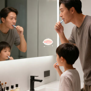 Espejo LED Inteligente Moderno sin Marco con Pantalla Táctil Android, Desempañado por IA, Música Bluetooth y Estación Meteorológica para Renovación del Hogar - Product Image 2