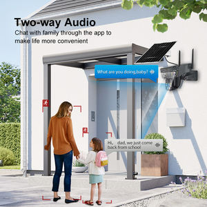 V380pro 2K 4mp Dubbele Lens Straatverlichting Led Schijnwerper Camera 3 Scherm Draadloze 4G Simkaart 8W Zonnepaneel 8000Mah Batterij Cmos - Product Image 3