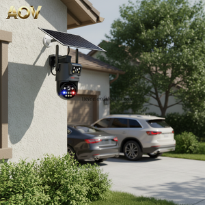 Caméra solaire double objectif AOV Hieasy 4K 8MP 4G <span class=keywords><strong>SIM</strong></span> avec alarme IA, audio bidirectionnel et suivi humain - Product Image 2