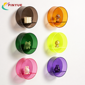 Boîte à Ombre Circulaire en Lucite Colorée Personnalisée, Vitrine Murale en Acrylique pour Jouets de Designer, Organisateur de Rangement pour Figurines d'<span class=keywords><strong>Action</strong></span> - Product Image 1