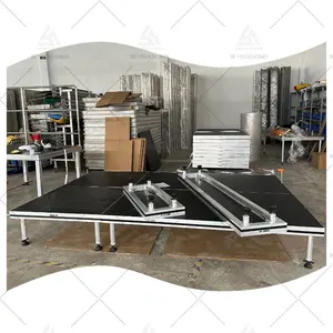 कॉन्सर्ट आउटडोर प्रदर्शन एल्यूमीनियम समायोज्य ऊंचाई उपयोग किए जाने वाले प्लेटफ़ॉर्म प्लाईवुड पोर्टेबल चरण - Product Image 1