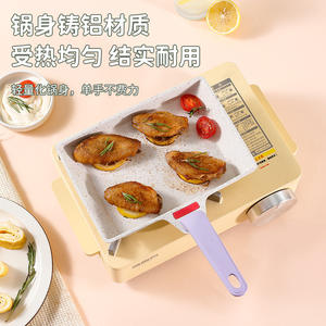 Poêle carrée antiadhésive Tamagoyaki avec revêtement en pierre Maifan pour la cuisson du petit-déjeuner et la préparation des aliments pour bébés - Product Image 2