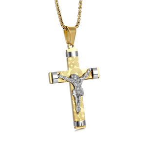 <span class=keywords><strong>Seigneur</strong></span> prière Bible verset jésus Crucifix foi meilleure croix religieuse Pvd acier inoxydable pendentifs beaux bijoux de mode colliers - Product Image 5