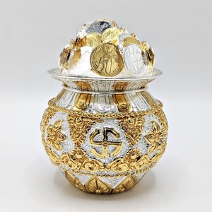 เหรียญกาลาชทำมือสไตล์โบราณวัดทองเงินสำหรับงานเฉลิมฉลองของขวัญทางศาสนาของตกแต่งบ้าน - Product Image 2