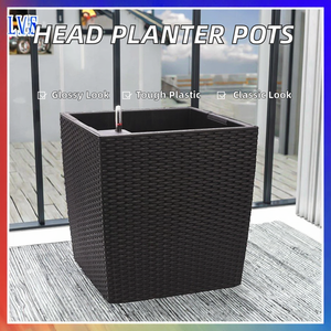 Wholesale Glazed Plastic Head Planters & Nursery Pots-Modern/Classic Traditional Design - Product Image 2