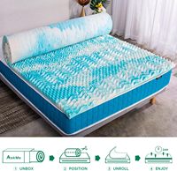 Surmatelas en mousse à mémoire de forme certifié CertiPUR-US, 3 pouces, avec gel rafraîchissant, pour lit King ou Queen