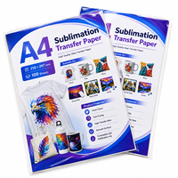 Papier de sublimation pour transferts thermiques, autocollants personnalisés écologiques, compatibles avec les imprimantes jet d'encre, séchage rapide, 100 feuilles A4 rectangulaires