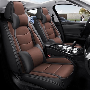 Fundas de Asiento de Coche de Cuero Estilo Deportivo y de Lujo, Protectoras para el Interior, Accesorio Delantero Compatible - Product Image 4