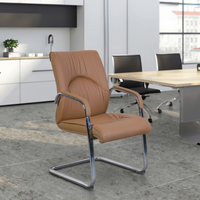 Fauteuil d'appoint moderne en similicuir PU et structure chromée avec fonction rafraîchissante pour salon et chambre