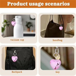 Al por mayor Llavero Colgante de Bola de Discoteca con Forma de Corazón y Espejo, Creativo, para el Día de San Valentín - Product Image 5