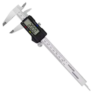 DITRON Pied à coulisse numérique électronique 150mm 6 pouces Calibre de mesure Micromètre Outil de mesure Pied à coulisse en acier inoxydable