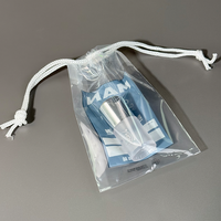 Sac à cordon auto-scellant en plastique transparent de petite taille pour l'emballage de cadeaux de vêtements quantité minimale de commande 100 pièces
