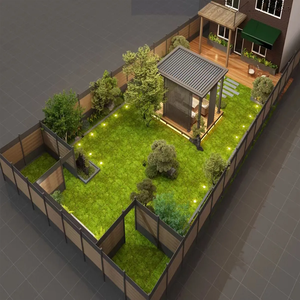 Valla de jardín Wpc de privacidad, vallas de seguridad de aluminio y Metal, fácil instalación, esgrima decorativa compuesta de <span class=keywords><strong>madera</strong></span> de 800-2000mm - Product Image 5