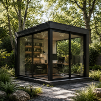 Véranda avec toit en verre trempé et structure en aluminium 6063 pour les propriétaires souhaitant construire un jardin d'hiver confortable toute l'année