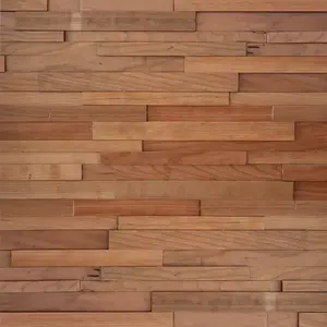 Phổ biến thiết kế gỗ rắn 3D Panel tường nối gỗ tự nhiên kết cấu 3D Bảng điều khiển tường gỗ rắn