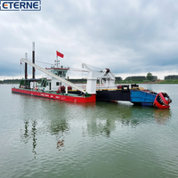 Dragueur à aspiration modulaire de type divisé ET400 de 16 pouces, moteur principal Eterne Shandong Cummins/Weichai, pompe de dragage haute alliage 18m
