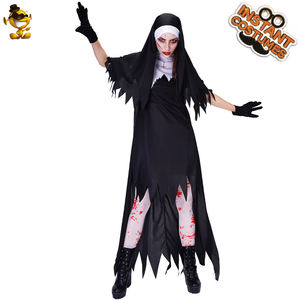 Negro venta al por mayor de las mujeres Zombie <span class=keywords><strong>monja</strong></span> traje fiesta de Halloween Horror Cosplay disfraz de <span class=keywords><strong>monja</strong></span> para las mujeres - Product Image 2