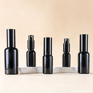 Flacon pulvérisateur de parfum en verre noir brillant pour cosmétiques, 15 ml, 20 ml, 30 ml, 50 ml, 100 ml - Product Image 2