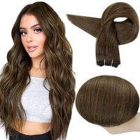 Bundel ekstensi rambut pakan Eropa Virgin lembut penuh warna #2 #4 #6 kualitas Salon kelas 12A untuk Putih