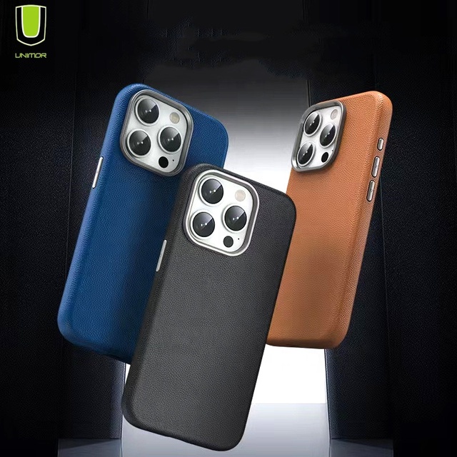 2024 New Luxury Design for I Phone 15 Plus Covers Leather Phone Case Custom Logo Magnetic Wholesale for iPhone 13 14 Case
