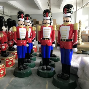 6ft-12ft Géant Résine Jouet Soldat Grandeur nature En Fiber De Verre Personnalisé de Noël <span class=keywords><strong>Casse</strong></span>-<span class=keywords><strong>Noisette</strong></span> Décoration - Product Image 5