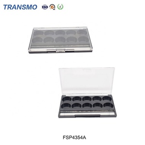 Boîte à poudre blanche portable en gros, conteneur vide pour fard à joues, conteneur de luxe pour poudre, palette de fards à paupières personnalisée - Product Image 1