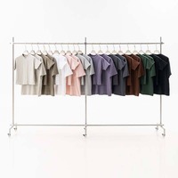 T-shirts personnalisables vintage surdimensionnés pour hommes, imprimés graphiques, sportifs, en tissu épais 300 g/m², avec poche LED