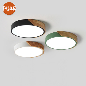 Thiết kế hiện đại Nhiều màu tuôn ra núi sắt gỗ trần Tròn Ánh sáng phòng ngủ nghiên cứu phòng khách nhà thông minh dẫn đèn trần - Product Image 3
