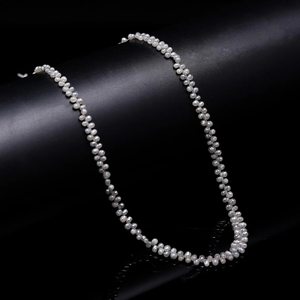 LUSTRE LD White Diamond Briolette Strands Forma de fantasía Colgante de gota de lágrima facetada Cuentas sueltas 3mm de diámetro Certificado por terceros - Product Image 3