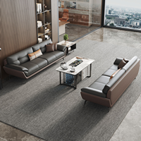 Canapé d'angle inclinable 3 places en cuir PU, design moderne pour la maison, le bureau, les loisirs, confortable pour les réceptions d'affaires, les hôtels/les écoles