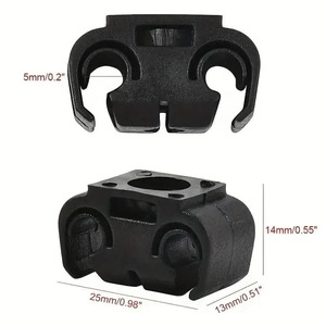 Dual Brake Line <b>Clamps</b> Black 5mm 3/16 Inch Plastic Cable Organizers Wire <b>Clips</b> Auto Fastener - Product Image 2