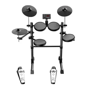 (TDX-15)AROMA Professional Electric Drum Set 5 Drums 3 Cymbals Electronic Drum Set children or beginners