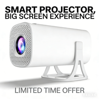 Projecteur LED portable compact YDH-P30 Pro 720P natif, correction automatique de la distorsion trapézoïdale, écran 40-120 pouces, Android 11 intégré, Netflix, YouTube, WiFi 6