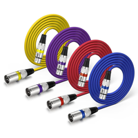 Câble de microphone XLR mâle/femelle 3 broches avec gaine en PVC et blindage en feuille, compatible avec haut-parleur, lecteur DVD, mixeur, amplificateur, appareils audio