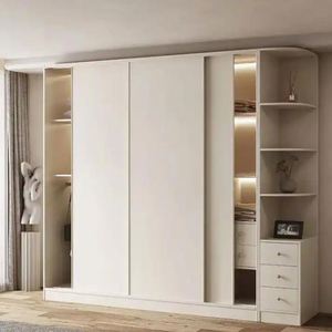 Promotional Wholesale Customized Wooden Wardrobe Closet Design Minimalist <b>Armoire</b> Luxury Furniture - Product Image 6