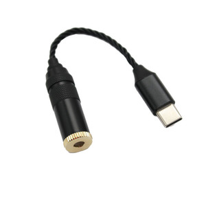 <b>Type</b> <b>C</b> To 4.4mm Audio <b>Adapter</b> Cable 384kHz 32bit DAC Realtek 4042 For Mobile Phone Black - Product Image 3