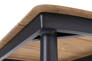 Meubles de jardin en aluminium de luxe moderne AJUNION, table en teck, meubles de restaurant, table à manger d'extérieur, suffisamment d'espace <span class=keywords><strong>pour</strong></span> 6 personnes - Product Image 5