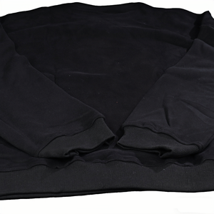 Sudadera de Hombre de Alta Calidad, Cuello Redondo, Manga Larga, Negra, Desgastada, 100% Algodón, Lavada con Ácido - Product Image 4