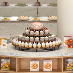 Soporte de Madera para Cupcakes en Forma de Escalera, Exhibidor de 4 Niveles para Postres, Galletas, Dulces y Donuts - Product Image 2