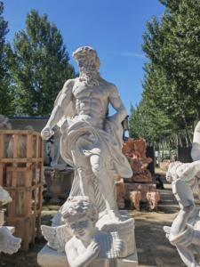 Statue de soldat romain grandeur nature en marbre et granit naturels, sculptée à la main, pour jardin et villa, installation facile - Product Image 4