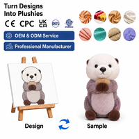 Créez votre propre design pour un animal en peluche personnalisé, une mascotte en forme de loutre, un cadeau promotionnel, un jouet à offrir