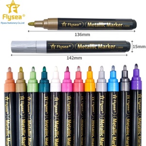 Pump Action Marker Scrapbooking for <strong>Adults</strong>, Kids, Set of 12 Glitter Metallic Marker Paint <strong>Pens</strong> - Product Image 5