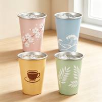 Gobelet en aluminium pour sublimation 350ml 450ml, supports vierges pour sublimation, tasse à changement de couleur, mug de voyage, bouteille d'eau sport
