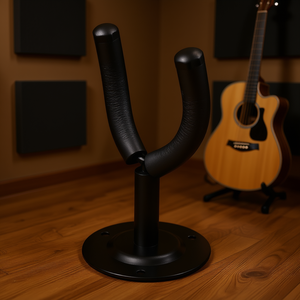 Soporte metálico para guitarra con base estable y acolchado protector para guitarras eléctricas acústicas modelo D0100HPFTWW - Product Image 2